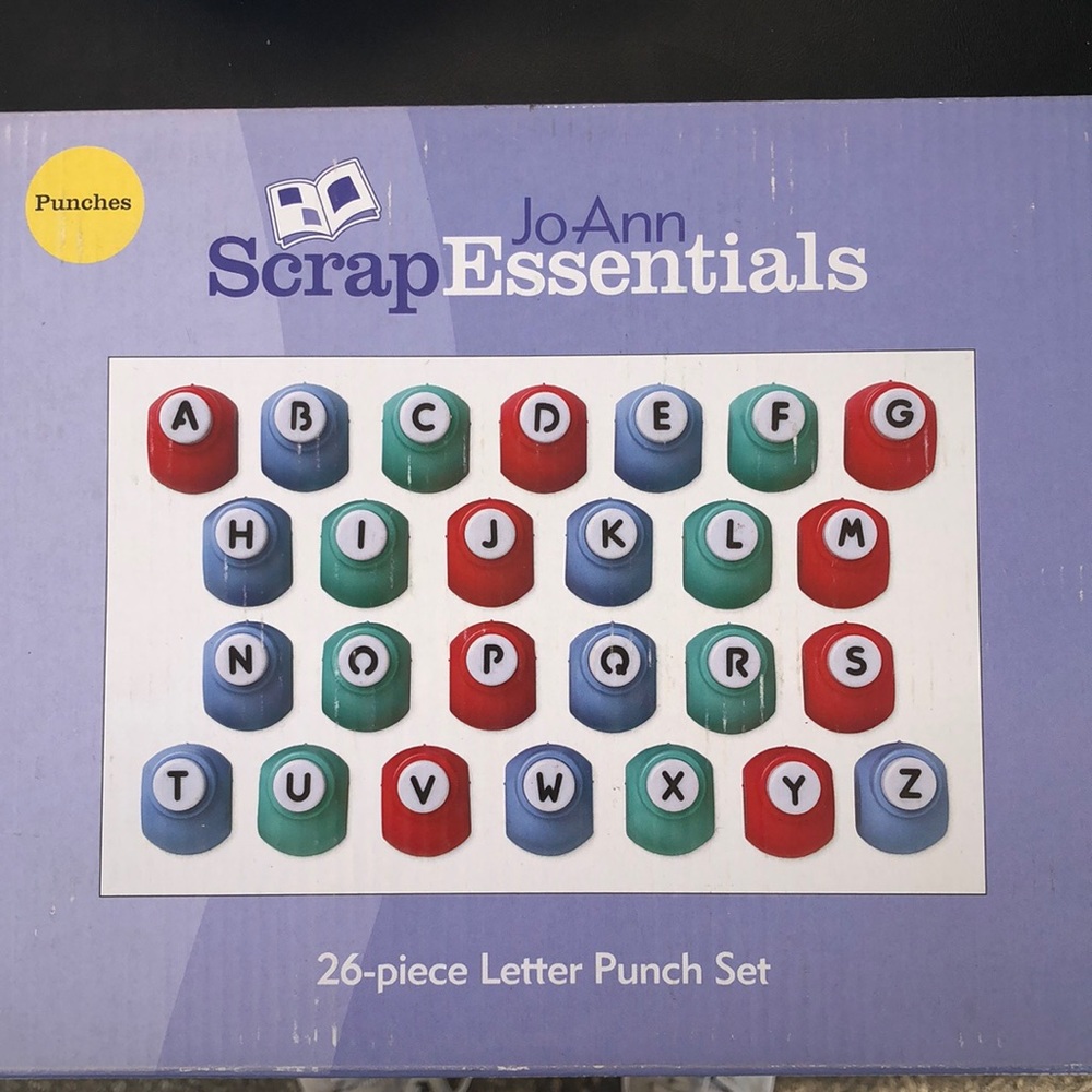 JoAnn 26 letter paper punch set